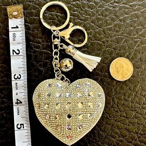 White Bedazzled Bag Charm